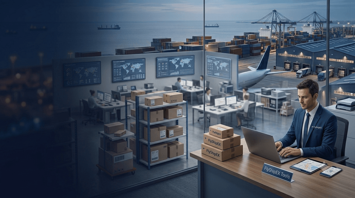 FlyShipEX digital shipping tools and logistics operations